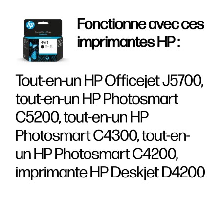 HP 350 cartouche d'encre noir authentique