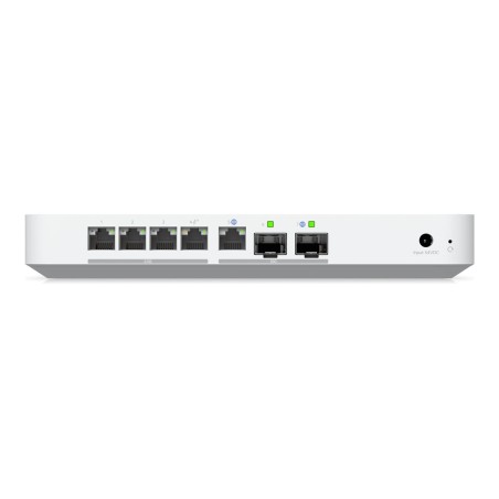 Compact multi-WAN UniFi Gateway featurin