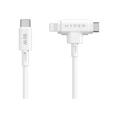HyperJuice Silicone USBC/Lightning60W WT