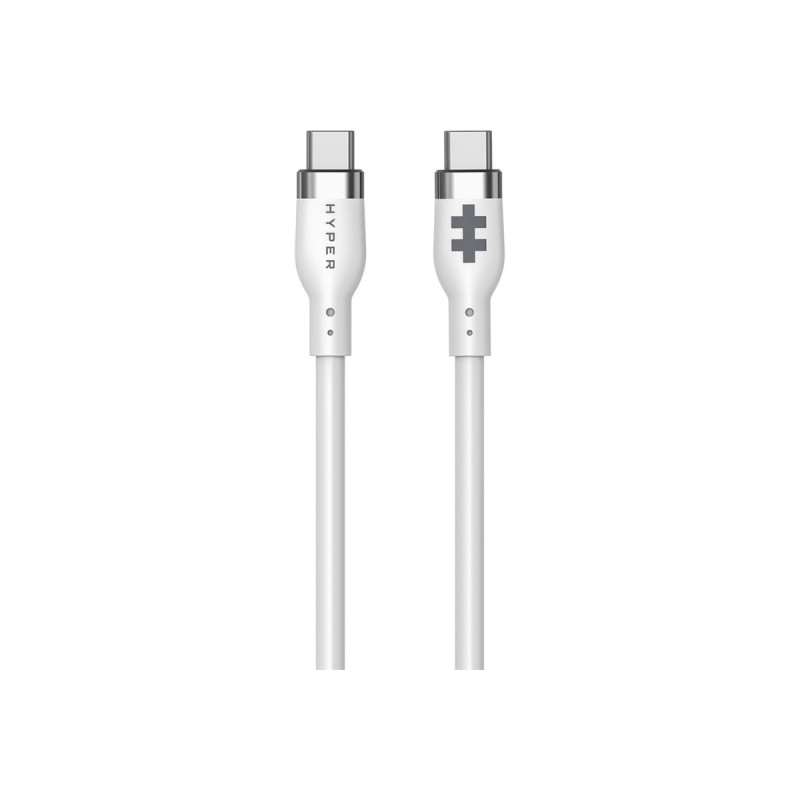 1.5m Silicone USB-C to USB-C 60W White