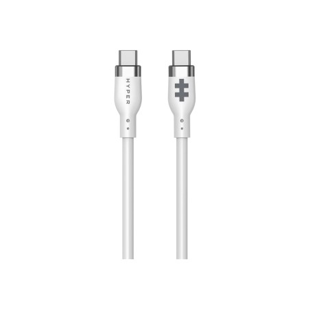 1.5m Silicone USB-C to USB-C 60W White