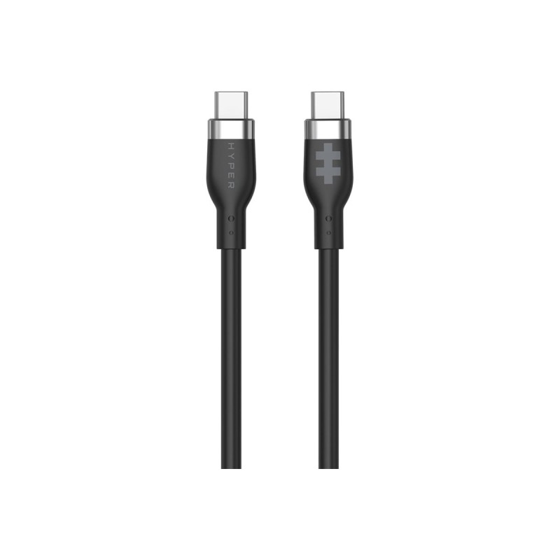 1.5m Silicone USB-C to USB-C 60W Black