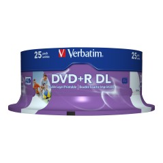 DVD+R/8.5GB 8x Wid Print Surface Spdl 25