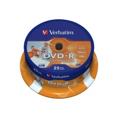 DVD-R/4.7GB 16x AdvAZO Spdl 25pk WidePrt