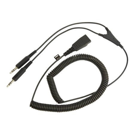 Curled cable conex PC-QD a 2x3.5 mm-2 m