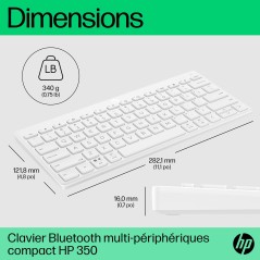 HP Clavier Bluetooth multi-périphériques compact 350