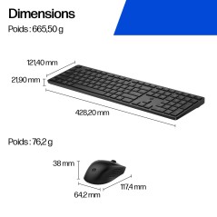 HP Ensemble clavier et souris hybride multi-appareils 490C