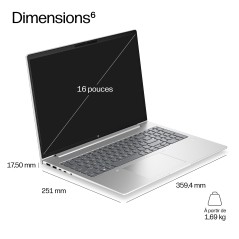 HP DX5Y7AT laptop Intel Core 5 Ordinateur portable 40,6 cm (16") WUXGA 16 Go DDR5-SDRAM 512 Go SSD Wi-Fi 6E (802.11ax) Windows