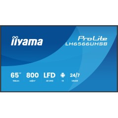 iiyama LH6566UHSB-B1AG Écran d'affichage dynamique Écran plat de signalisation numérique 165,1 cm (65") LCD Wifi 800 cd m² 4K