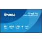 iiyama LH6566UHSB-B1AG Écran d'affichage dynamique Écran plat de signalisation numérique 165,1 cm (65") LCD Wifi 800 cd/m² 4K