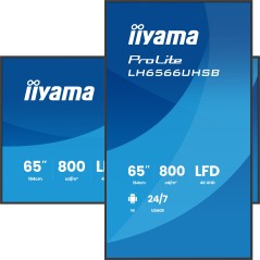 iiyama LH6566UHSB-B1AG Écran d'affichage dynamique Écran plat de signalisation numérique 165,1 cm (65") LCD Wifi 800 cd m² 4K
