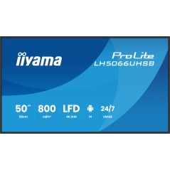 iiyama LH5066UHSB-B1AG Écran d'affichage dynamique Écran plat de signalisation numérique 127 cm (50") LCD Wifi 800 cd m² 4K