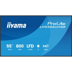 iiyama LH5566UHSB-B1AG Écran d'affichage dynamique Écran plat de signalisation numérique 139,7 cm (55") LCD Wifi 800 cd m² 4K