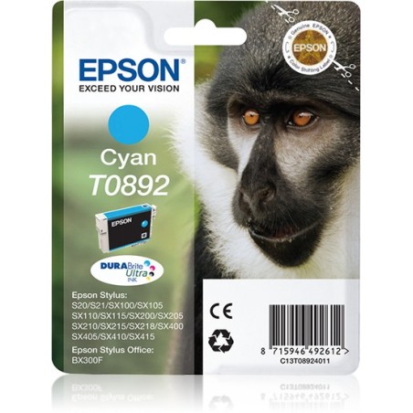 Epson Monkey Encre cyan DURABrite Ultra Singe T0892