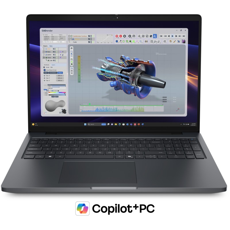 DELL Pro Precision 5 16 PW516261 Copilot+ PC Intel Core Ultra 7 366H Ordinateur portable 40,6 cm (16") Full HD+ 32 Go