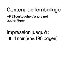 HP 21 cartouche d'encre noir authentique