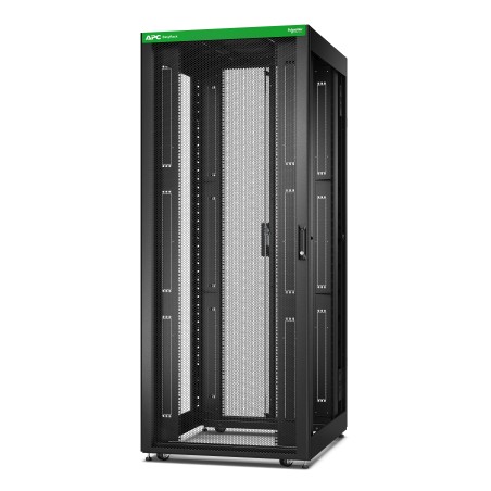 APC Baie EasyRack 800mm 42U 1000mm avec toit, sans panneau latéral, roulettes, noir