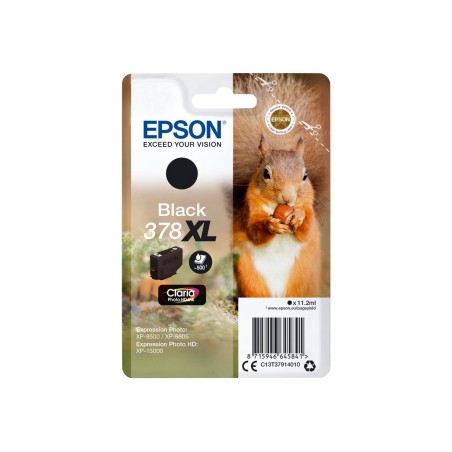 Epson Squirrel Singlepack Black 378XL Claria Photo HD Ink