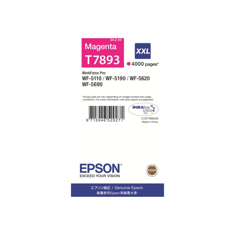 Epson Encre Magenta XXL (4 000 p) Epson Encre Magenta XXL (4 000 p)