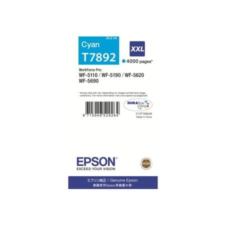 Epson Encre Cyan XXL (4 000 p)