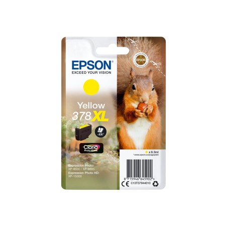 Epson Squirrel Singlepack Yellow 378XL Claria Photo HD Ink