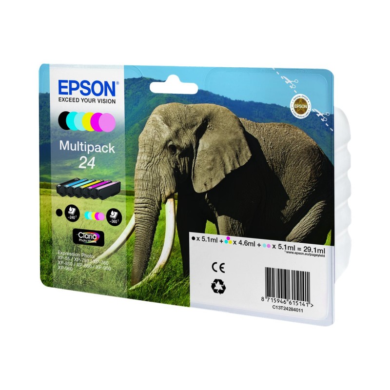 Epson Elephant Multipack 6-colours 24 Claria Photo HD Ink Epson Elephant Multipack 6-colours 24 Claria Photo HD Ink