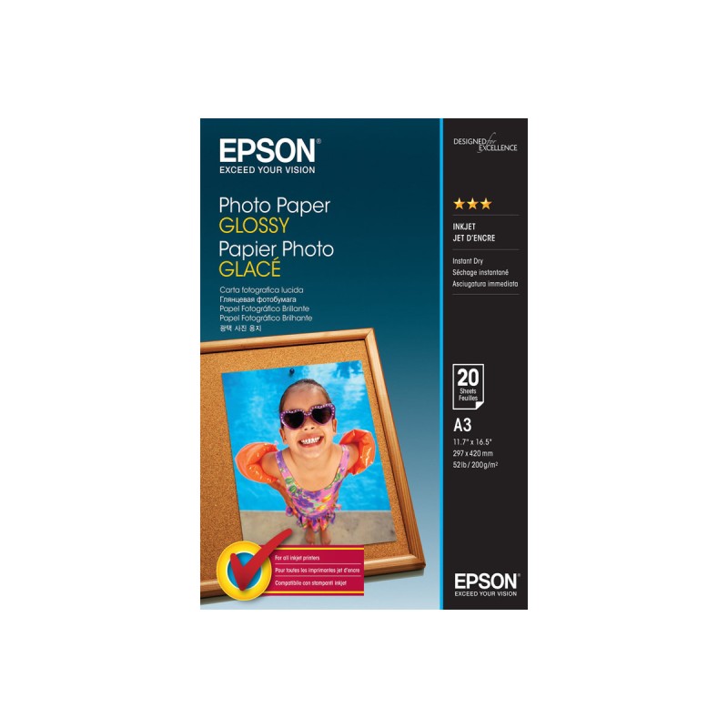 Epson Photo Paper Glossy - A3 - 20 Feuilles