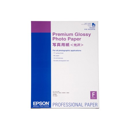 Epson Pap Photo Premium Glacé 255g 25f. A2 (0,420x0,594m)