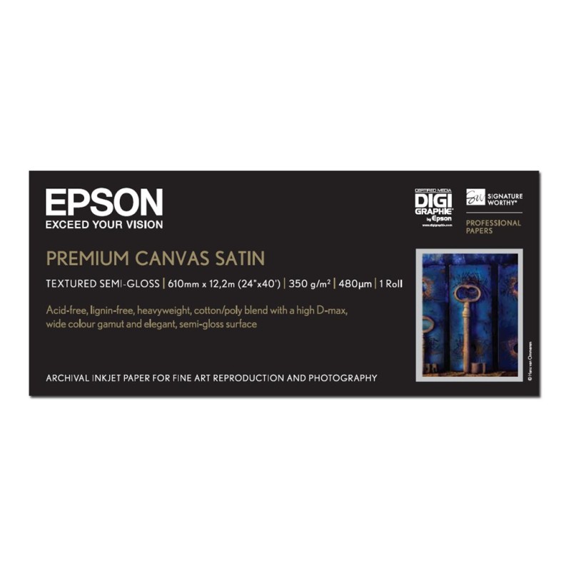 Epson Toile Premium Canvas Satin 350g 24" (0,610x12,2m) Epson Toile Premium Canvas Satin 350g 24" (0,610x12,2m)