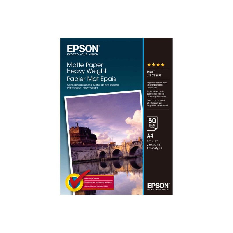 Epson Matte Paper Heavy Weight - A4 - 50 Feuilles