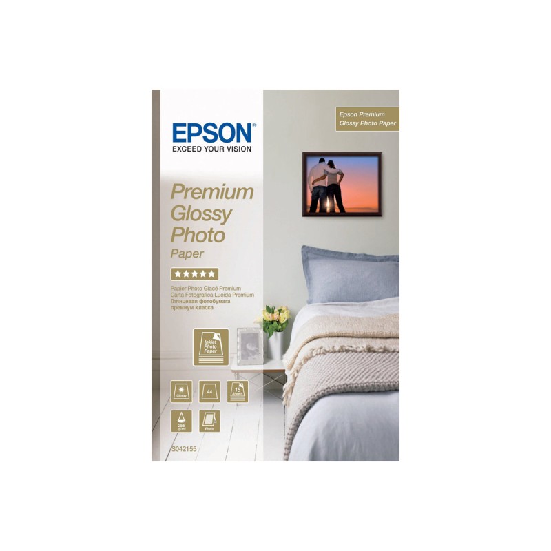 Epson Premium Glossy Photo Paper - A4 - 15 Feuilles Epson Premium Glossy Photo Paper - A4 - 15 Feuilles