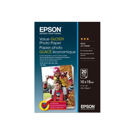 Epson Value Glossy Photo Paper - 10x15cm - 20 Feuilles