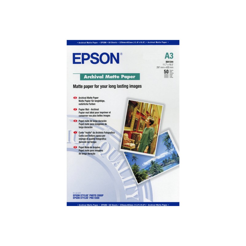 Epson Pap Mat Archival A3 (50f./189g) Epson Pap Mat Archival A3 (50f./189g)