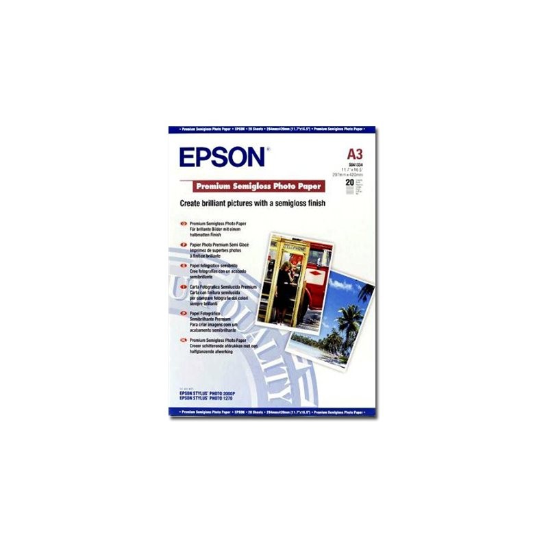 Epson Pap Photo Premium Semi Glacé A3 (20f./251g) Epson Pap Photo Premium Semi Glacé A3 (20f./251g)