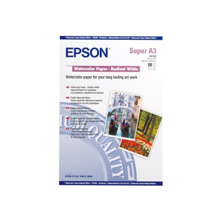 Epson Pap Aquarelle blanc A3+ (20f./190g)