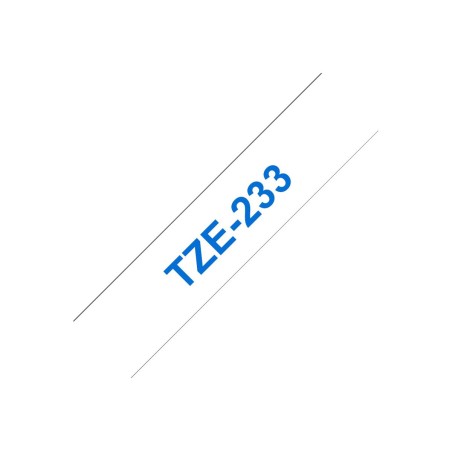 Brother TZE-233 ruban d'étiquette Bleu sur blanc