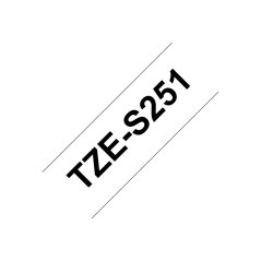 Brother TZE-S251 ruban d'étiquette Noir sur blanc TZ