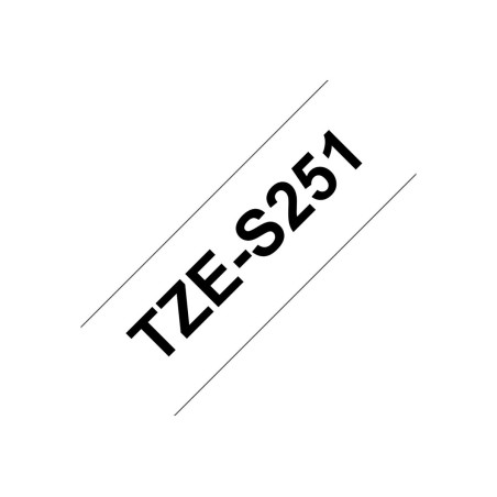 Brother TZE-S251 ruban d'étiquette Noir sur blanc TZ