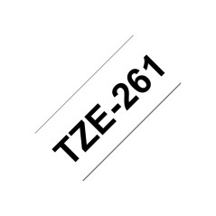 Brother TZE-261 ruban d'étiquette Noir sur blanc TZ