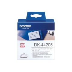 Brother DK-44205 ruban d'étiquette Noir sur blanc