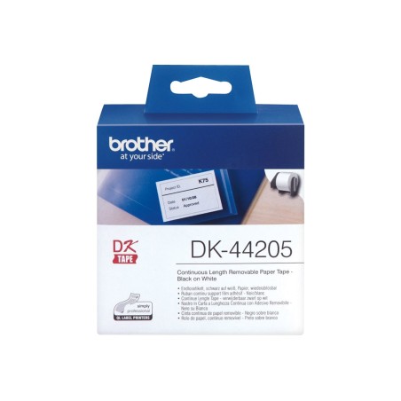 Brother DK-44205 ruban d'étiquette Noir sur blanc