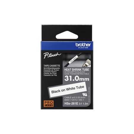 31.0MM BLACK ON WHITE HEAT SHRINK TAPE