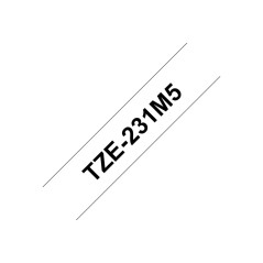 Brother TZE-231M5 ruban d'étiquette Noir sur blanc
