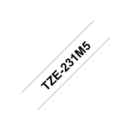 Brother TZE-231M5 ruban d'étiquette Noir sur blanc