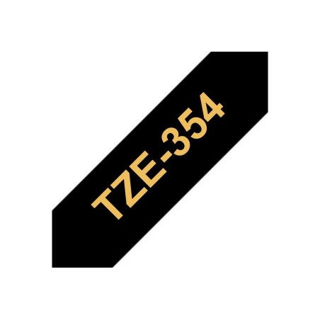 Brother TZE-R354 ruban d'étiquette Or sur noir