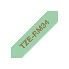 Brother TZE-RM34 ruban d'étiquette Couleur or sur menthe
