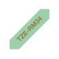 Brother TZE-RM34 ruban d'étiquette Couleur or sur menthe