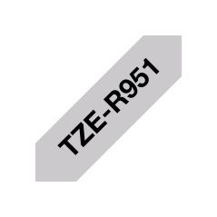 Brother TZE-R951 ruban d'étiquette Noir sur argent
