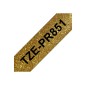 Brother TZE-PR851 ruban d'étiquette Noir sur or