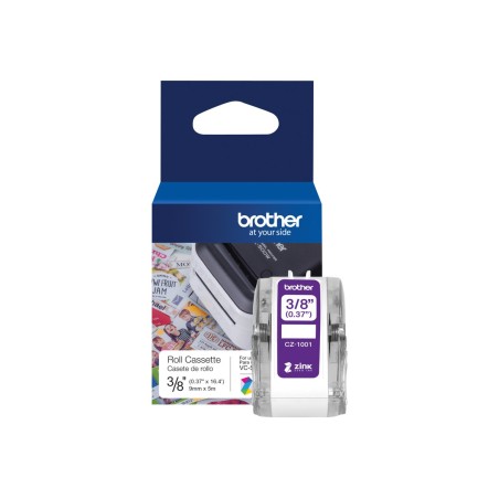 Brother CZ-1001- Ruban d'étiquettes tout-en-couleur , 9 mm de large